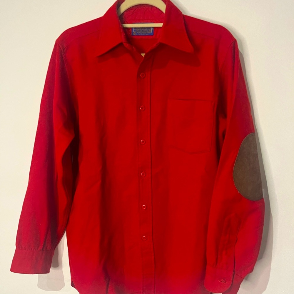 Pendleton Vintage 100% virgin wool shirt Patch Elbow